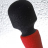 Красно-черный двусторонний вибромассажер Black Red - 21 см.