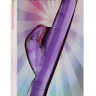 Фиолетовый вибромассажер с клиторальным стимулятором в виде бабочки PLAY CANDI WIGGLE BUTTERFLY - 17 см.