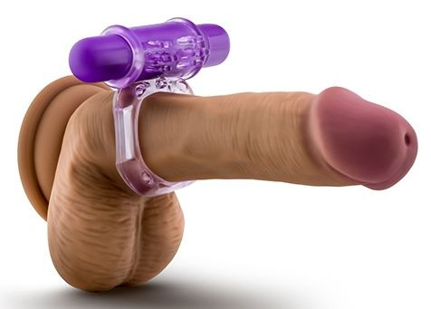 Фиолетовое эрекционное виброкольцо Couples Play Vibrating Cock Ring