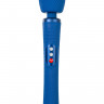 Синий вибромассажер Vim Vibrating Wand - 31,3 см.