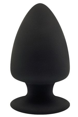 Черная анальная пробка PREMIUM SILICONE PLUG L - 13 см. 