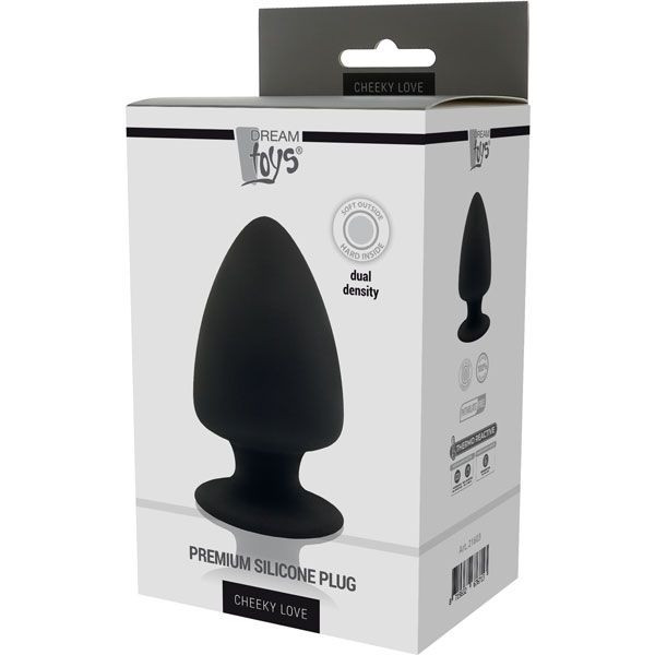 Черная анальная пробка PREMIUM SILICONE PLUG L - 13 см. 