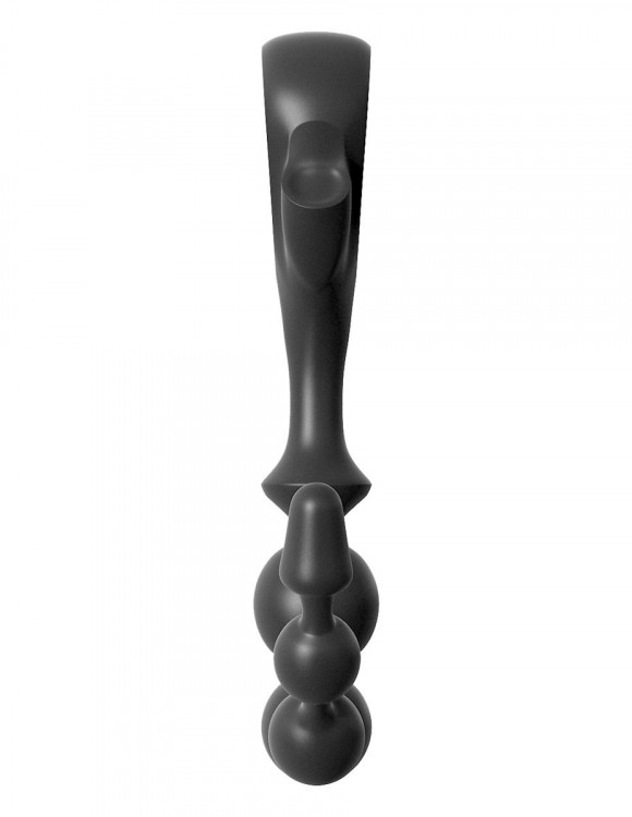 Черная анальная цепочка EZ-Grip Beads - 29,2 см.