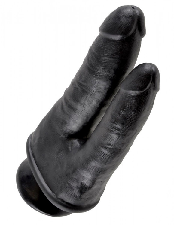 Чёрный анально-вагинальный фаллоимитатор Double Penetrator - 20,9 см.