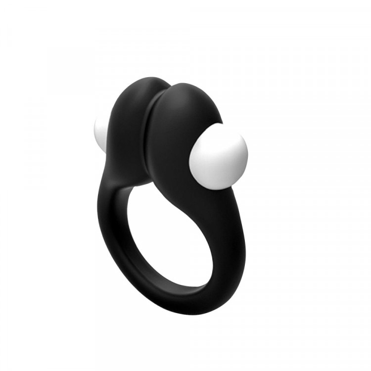 Черное эрекционное кольцо Zippy Vibrating Ring With Bullet