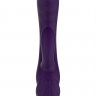 Фиолетовый вибратор с клиторальным стимулятором Nalone PureX2 - 20,7 см.