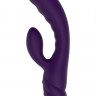 Фиолетовый вибратор с клиторальным стимулятором Nalone PureX2 - 20,7 см.