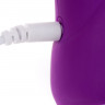Фиолетовый вибратор LOVEMOMENT с подогревом - 21,5 см.