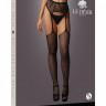 Чулки на ажурном поясе Fishnet And Lace Garterbelt Stockings