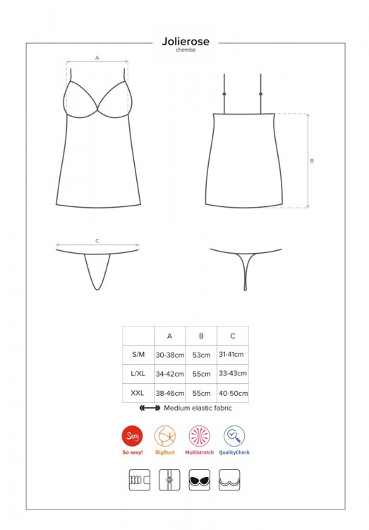 Соблазнительная короткая сорочка Jolierose
