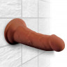 Коричневый фаллоимитатор на присоске 6  Triple Density Cock - 18,4 см.