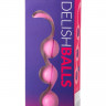 Розовые тройные вагинальные шарики из силикона DELISH BALLS