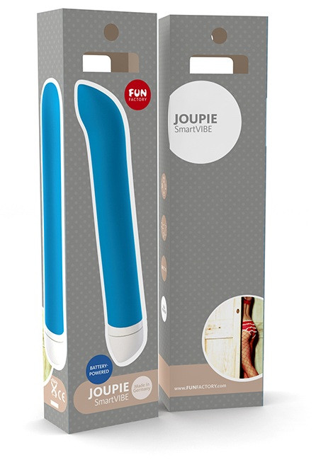 Голубой мини-вибратор Joupie - 18,2 см.