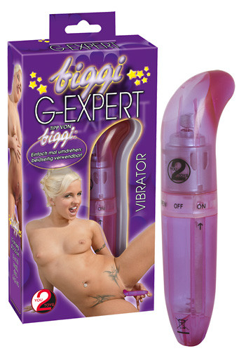 Фиолетовый вибратор для стимуляции G -spot - 12 см. 