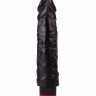 Реалистичный чёрный вибромассажер - 19,5 см.