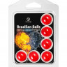 Набор из 6 шариков с массажным маслом Brazilian Balls с охлаждающим и разогревающим эффектом Набор из 6 шариков с массажным маслом Brazilian Balls с охлаждающим и разогревающим эффектом