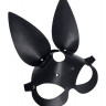 Черная кожаная маска с ушками зайки
