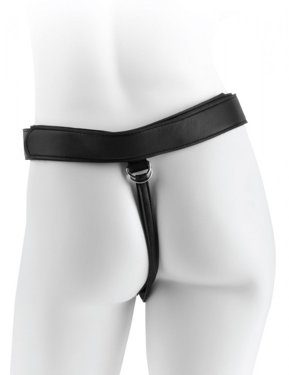 Страпон-система с телесной насадкой 11  Two Cocks One Hole Hollow Strap-On Suspender System - 30,5 см.