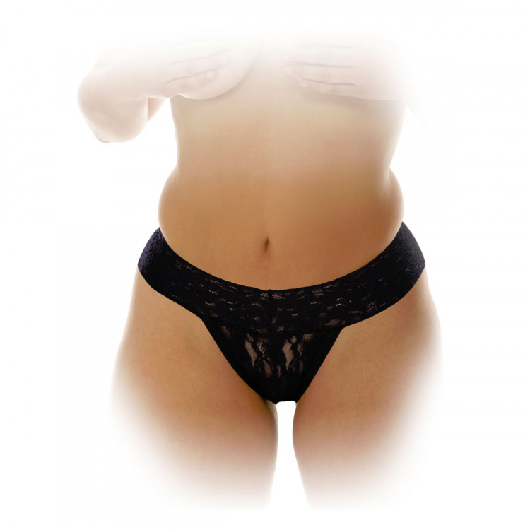 Трусики с  вибропулей Plus Size Black 