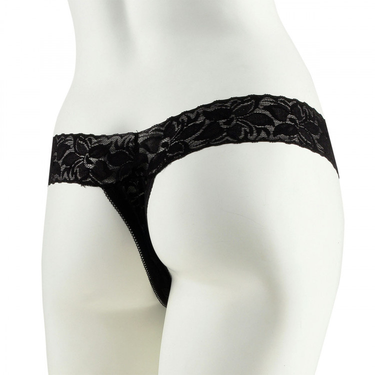 Трусики с  вибропулей Plus Size Black 