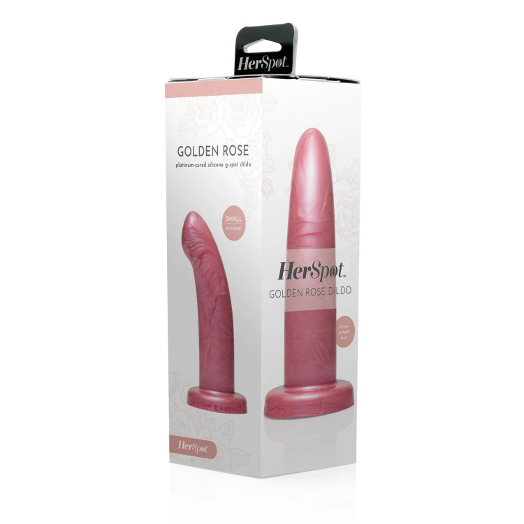 Розовый фаллоимитатор Golden Rose Dildo Small - 13,5 см.
