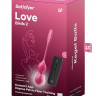 Малиновые вагинальные шарики с вибрацией Love Birds 2 - 22,2 см.