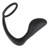 Чёрное эрекционное кольцо с анальной пробкой Black Velvets Ring Plug Чёрное эрекционное кольцо с анальной пробкой Black Velvets Ring Plug