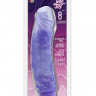 Фиолетовый водонепроницаемый вибратор JELLY JOY SWEET MOVE MULTI-SPEED VIBE - 20 см.