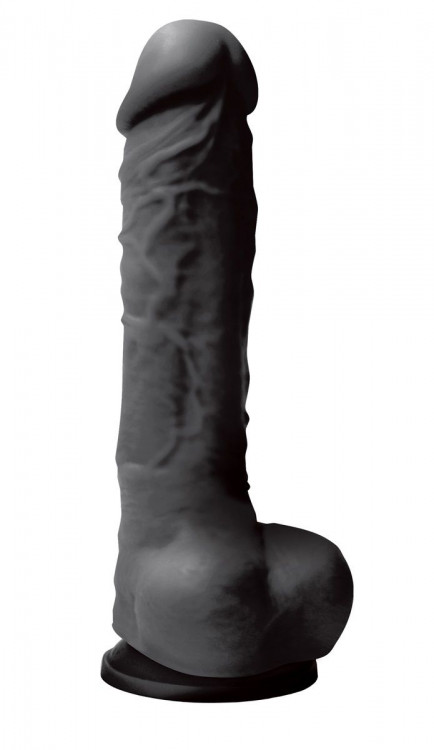 Черный фаллоимитатор Pleasures 5  Dildo - 17,8 см.