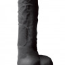 Черный фаллоимитатор Pleasures 5  Dildo - 17,8 см.