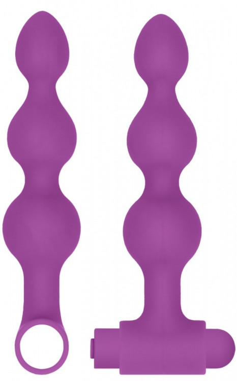 Фиолетовый анальный вибронабор USB-Rechargeable Anal Set