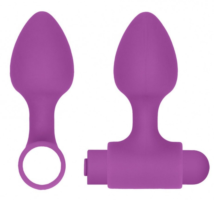 Фиолетовый анальный вибронабор USB-Rechargeable Anal Set