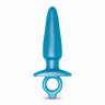 Голубая анальная пробка с кольцом Sleek Tapered Silicone Plug - 15 см. Голубая анальная пробка с кольцом Sleek Tapered Silicone Plug - 15 см.