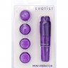 Фиолетовая виброракета Erotist с 4 насадками