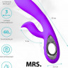 Фиолетовый вибратор-кролик Mrs. Jia - 20 см.