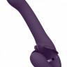 Фиолетовый женский безремневой вибрострапон Satu - 23 см.