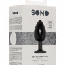 Черная анальная пробка N 91 Self Penetrating Butt Plug - 9,5 см.