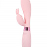 Нежно-розовый вибратор-кролик с независимыми моторчиками Indeep Theona - 21,5 см.