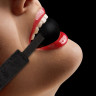 Черный кляп-шарик V V Adjustable Ball Gag на липучке
