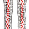 Чулки-сетка на поясе со шнуровками сзади