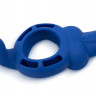 Синее эрекционное кольцо с двумя стимулирующими отростками