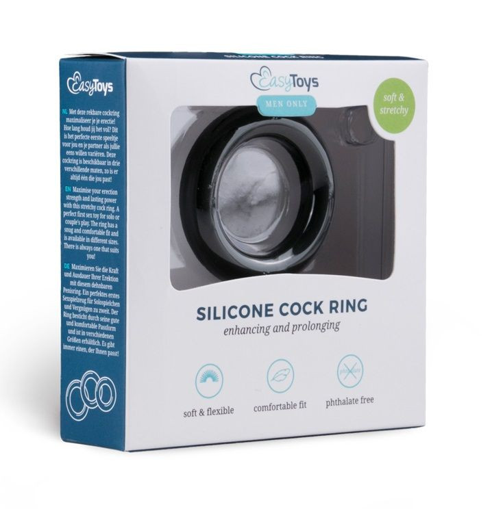 Черное эрекционное кольцо Silicone Cock Ring Small