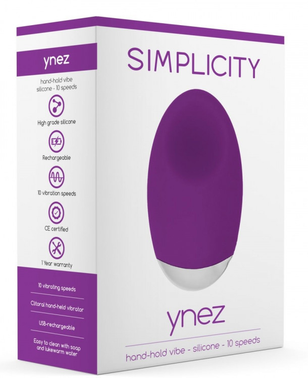 Фиолетовый клиторальный вибростимулятор Ynez - 11,5 см.