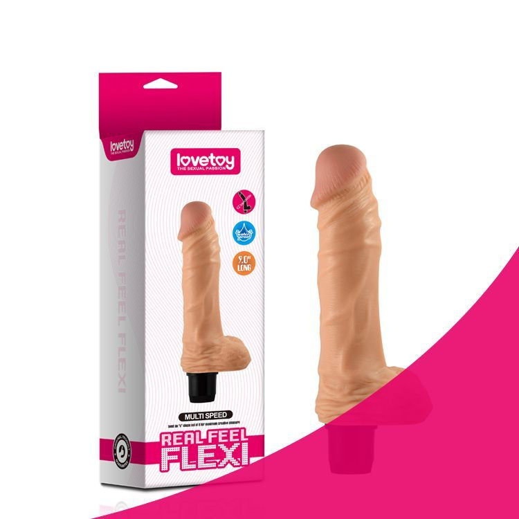 Гнущийся вибромассажёр-реалистик FLEXI - 23 см.