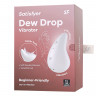 Белый вибромассажер в форме капли Dew Drop