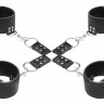 Чёрный двусторонний комплект для бандажа Reversible Hogtie Чёрный двусторонний комплект для бандажа Reversible Hogtie
