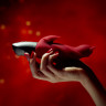 Малиновый вибратор Darling Devil с клиторальным отростком - 20,5 см. Малиновый вибратор Darling Devil с клиторальным отростком - 20,5 см.