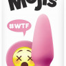 Розовая силиконовая пробка среднего размера Emoji WTF - 10,2 см. 