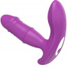 Фиолетовый вибратор Jack с клиторальной стимуляцией - 15 см.