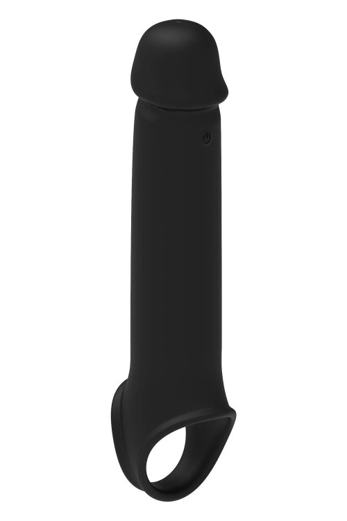 Черная насадка-удлинитель с вибрацией Vibrating Extender With Remote
